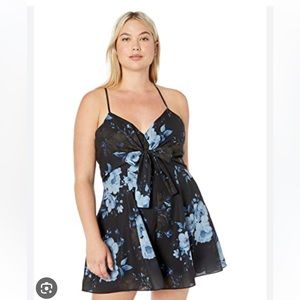 2 Used City Chic front tie romper playsuit plus size 14 black blue lotus bundle